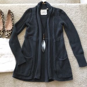 {Anthropologie} Angel of the North Open Cardigan
